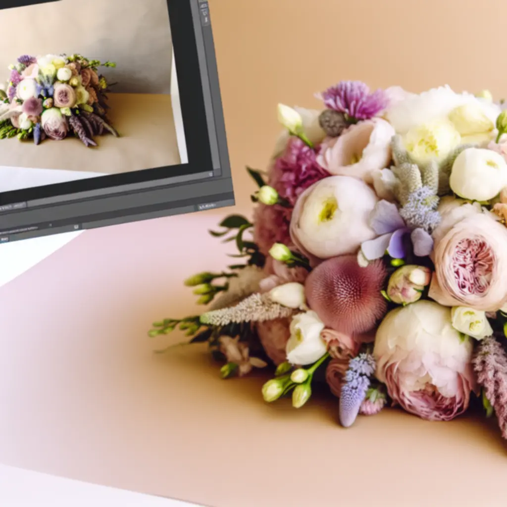 Kiemelt romantikus virágcsokor lágy, pasztell színű virágokkal.