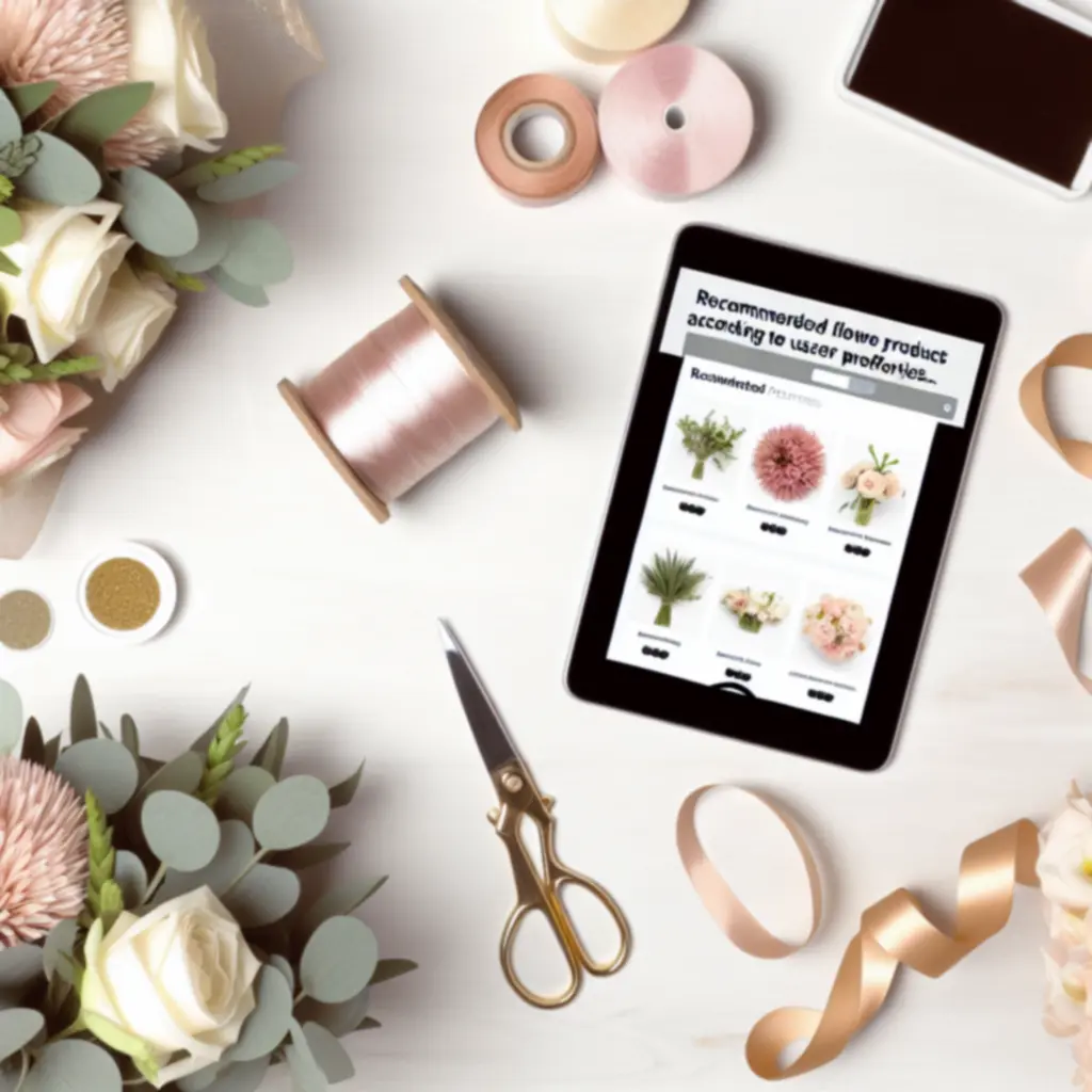 Személyre szabott virágajánlások elegáns felületen megjelenítve